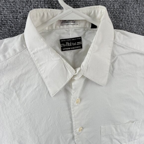 Gitman Bros Oxford Point All Cotton USA TTX 16.5 34 White Shirt Pocket Button Up - Picture 2 of 14